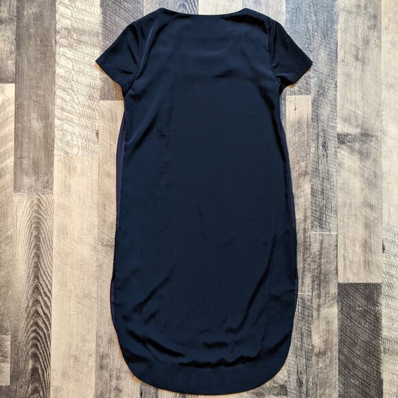 All Saints Lacyn T-Shirt Dress Short Sleeves Relaxed Fit Black Plum - Picture 2 of 6